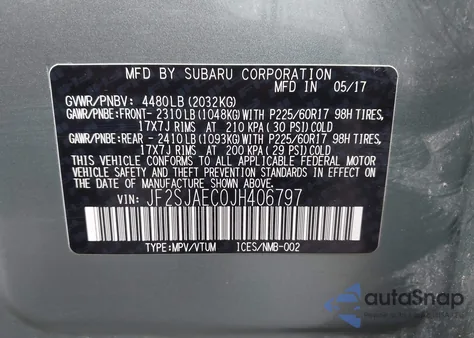 2018 Subaru Forester 2.5I Premium from USA, damaged, VIN JF2SJAEC0JH406797